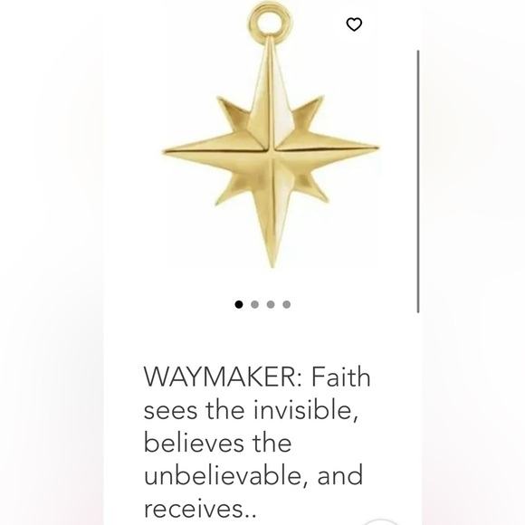 SOLD Solid 14k gold Gilted Thread bracelet with Waymaker charm - Picture 8 of 8